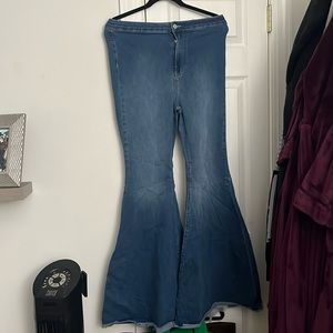 Free People Denim Bell Bottom Jeans